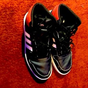 Red and black adidas